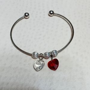 Crystal Heart Little Girls Bracelet.